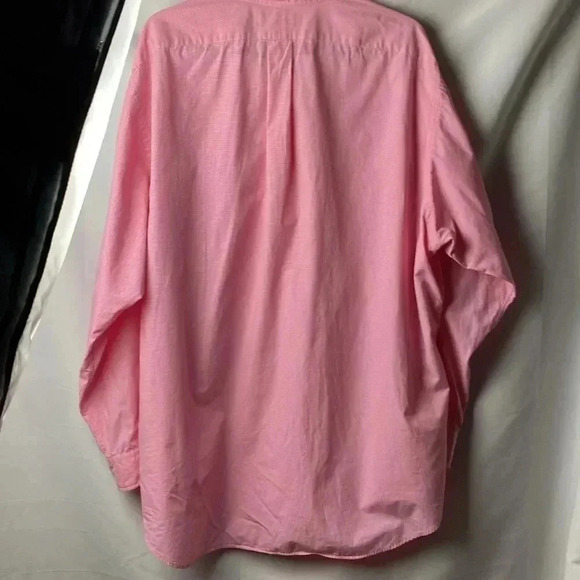 RALPH LAUREN  SIZE17.5 - 34/35 LONG SLEEVES PINK GINGHAM SHIRT YARMOUTH … - Picture 10 of 10